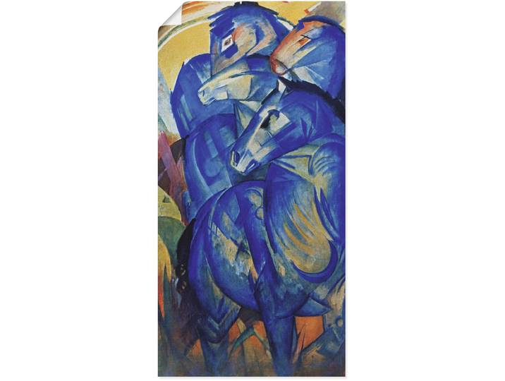 Artland Turm der blauen Pferde. 1913 Haustiere 1 Stk. tlg. als Leinwandbild, Poster in verschied. Grössen