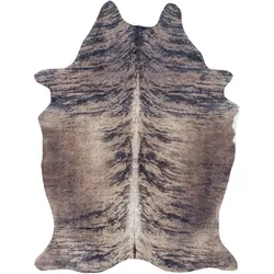 Teppich Waschbar Fell-Optik Elegant Strapazierfähig Schlafzimmer Flur Braun 150x200 cm OEKO-TEX Schnelltrocknend – GASTEIN von Kadima Design