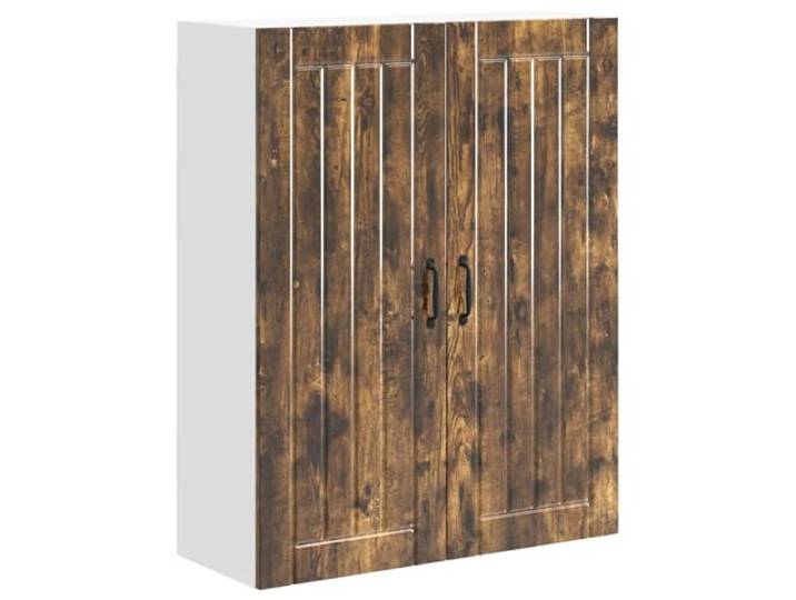 IBUQDDV Wandschrank Lucca Geräucherte Eiche 80 x 31 x 100 cm Holzwerkstoff, Rahmenmaterial Holzwerkstoff, rechteckige Form, Innenbereich, moderne Ästhetik, Küchenlayouts