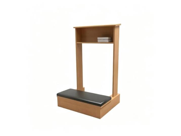Gebetsbank Gebetskniebank Aus Holz Beichtstuhl Religiöses Geschenk Hocker Meditationsbänke Kniebank Mit Polster 43 × 50 × 80 cm für Anbetung und Meditation(Natural Wood)