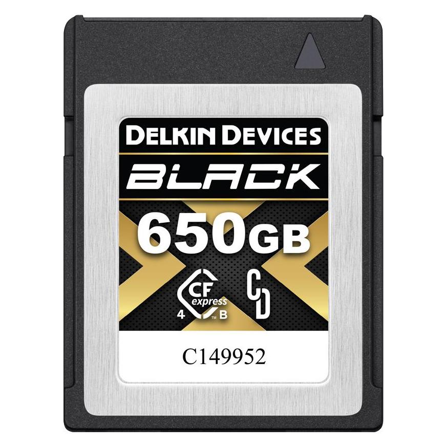 Delkin BLACK Cfexpress Type B 4.0 650GB R:1800MB/s W:1560MB/s (650 GB, CFexpress Typ B) (4110100673)