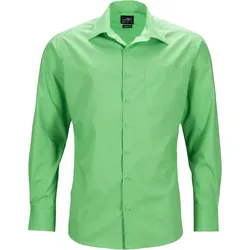 James & Nicholson Herren Popeline Business Hemd langarm JN642 lime green 4XL