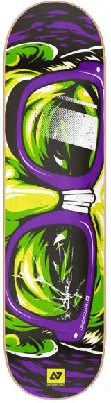 Skateboard Deck Hydroponic Glasses (8.25" - Rectangular Purple)
