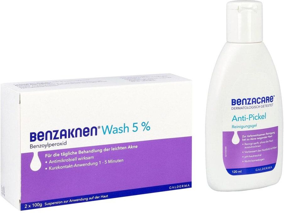 Benzacare Anti-Pickel Reinigungsgel + Benzaknenwash 5%