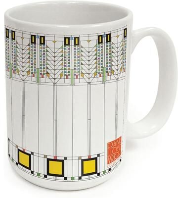 Highland Home Tree of Life Design by Frank Lloyd Wright 15 oz. Ceramic Mug Manufactured in the USA Dishwasher Safe Microwave Safe