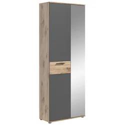 Garderobenschrank Mason Eiche/Grau
