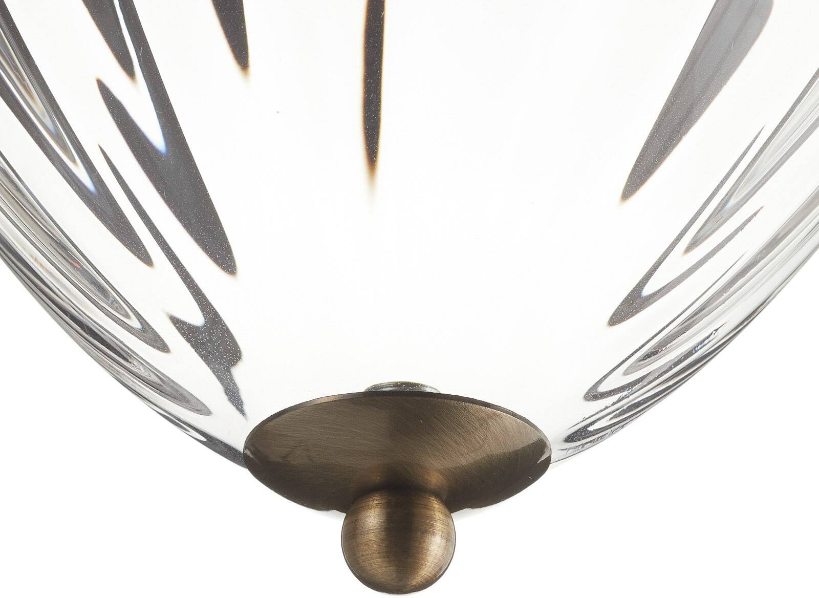 Searchlight Glass Pendant Light Pineapple, dimmable, Bronze / antique brass, Living / Dining Room, Glass, Moroccan, Ceiling Light