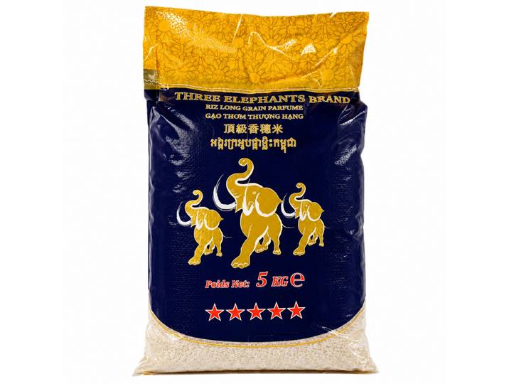 Golden 3 Elephants Riz jasmin - 5 kg