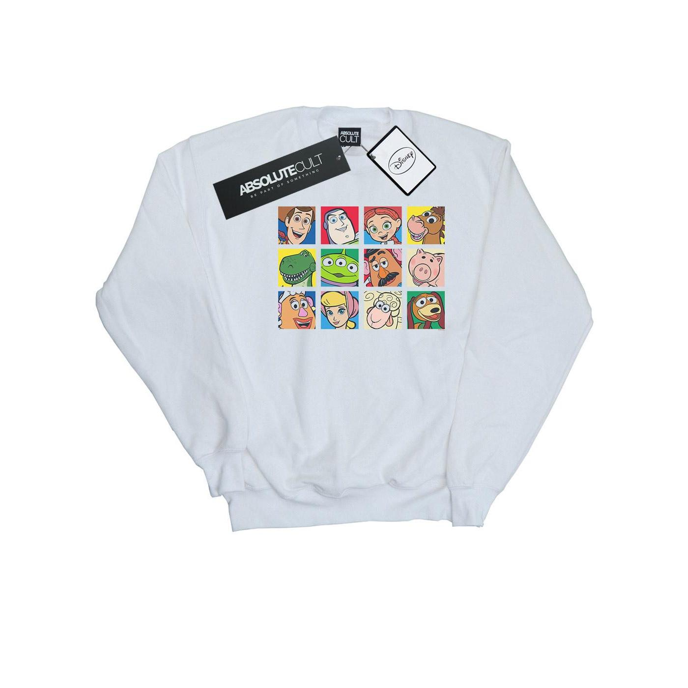 Disney Heren Toy Story Character Squares Sweatshirt (Wit)