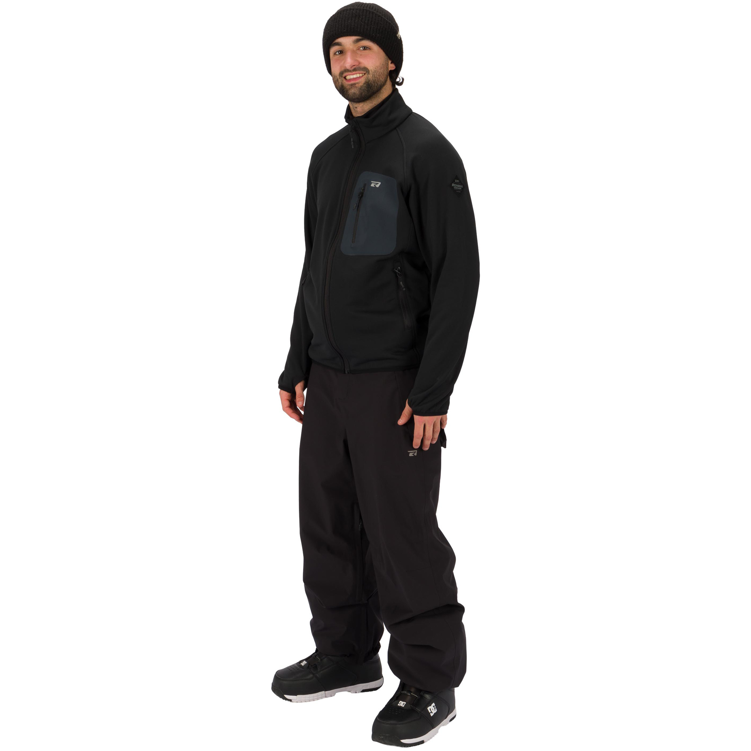 Rehall Danzel-R Fleece Herren Fleecejacke schwarz Größe XL Skifahren Elastisch