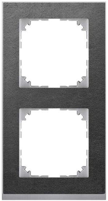 Merten Cadre décoratif 2-fach ardoise/aluminium MEG4020-3669 (MEG4020-3669)