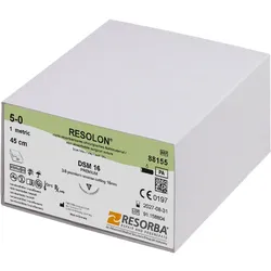 RESOLON DSM 16 F 5/0=1 blau monofil, Nahtmaterial Fadenlänge 45 cm (36 Stck.)