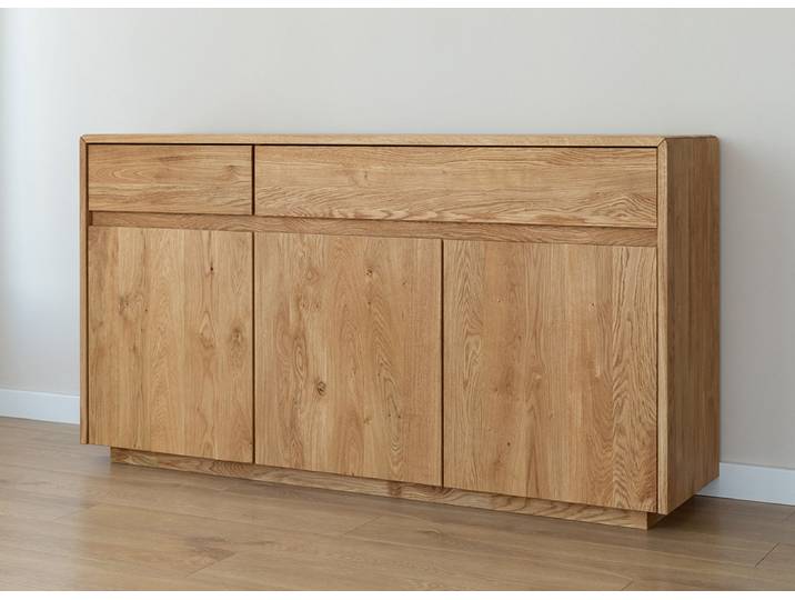 3-Türiges Sideboard Tossa in Wildeiche natur geölt – Montierte Lieferung – 3%-Vorkasse-Rabatt