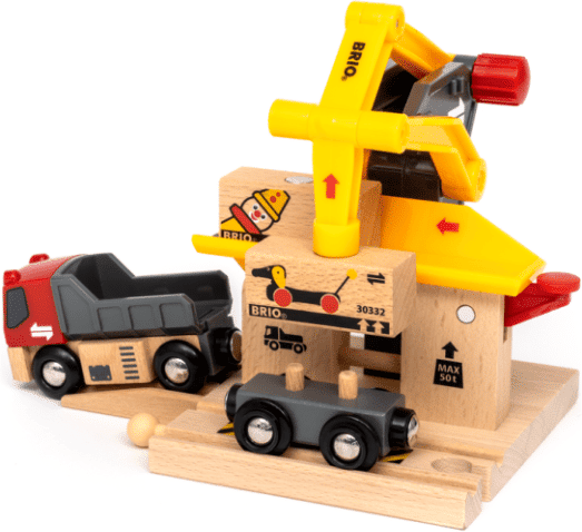 Brio World: Freight Goods Station - Wooden Storage Cart - 27 x 9 x 36.5cm - Toy Storage for Kids