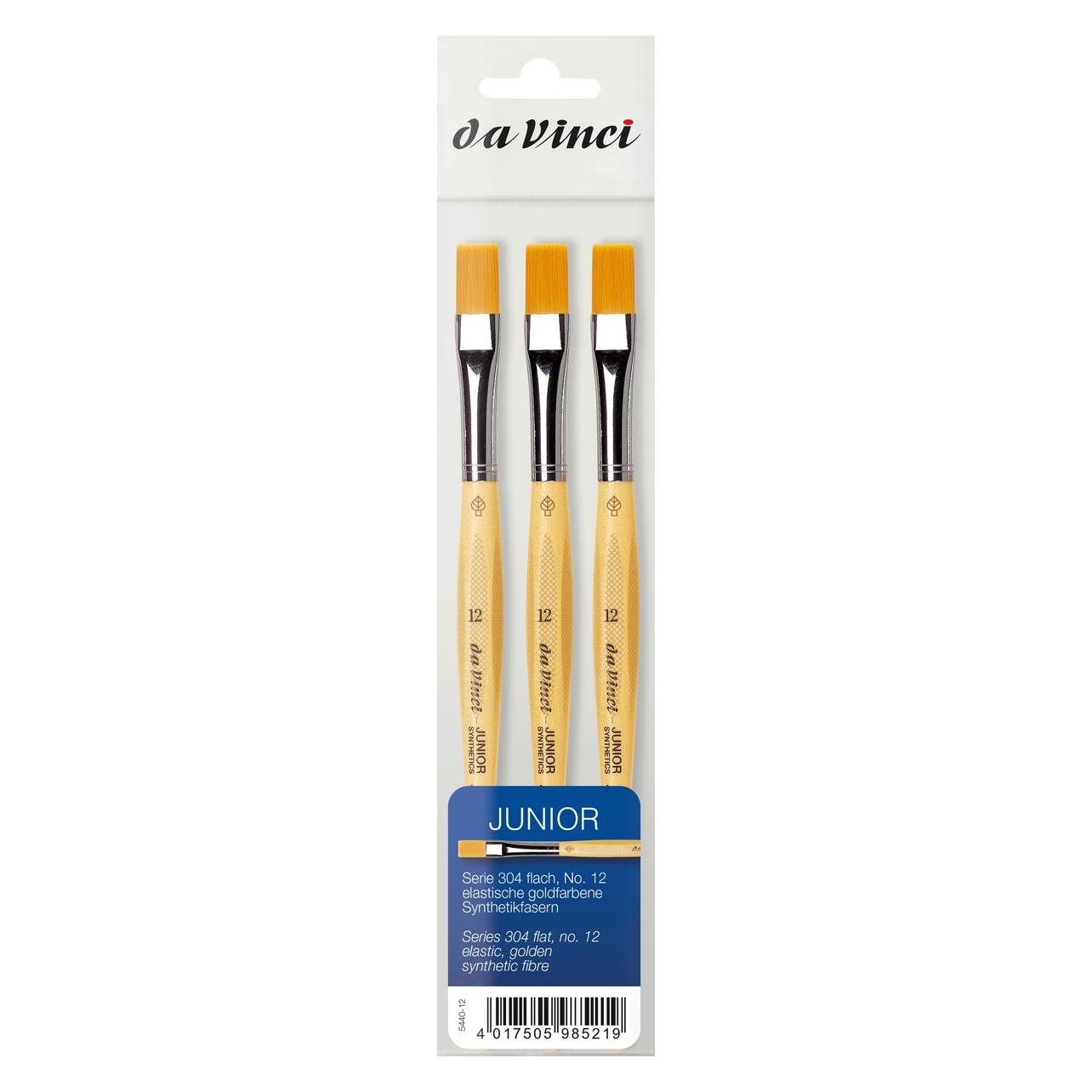 da Vinci Pinsel Junior Serie 304 flach Grösse 12 3 Stück (72002971)