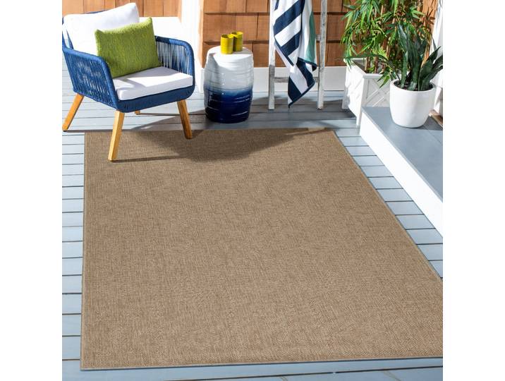 Outdoorteppich AYYILDIZ TEPPICHE DHAKA 8711 , auch als Läufer , beige, B:140cm H:5mm L:200cm, Polypropylen, Teppiche, Outdoorteppich, Pflegeleicht / Strapazierfähig / In- und Outdoor geeignet