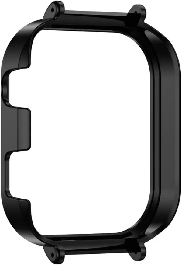 INF Transparenter PC-Uhrenrahmen kompatibel mit Redmi Watch 6 — 20mm Bandanschluss Schutzgehäuse Schwarz