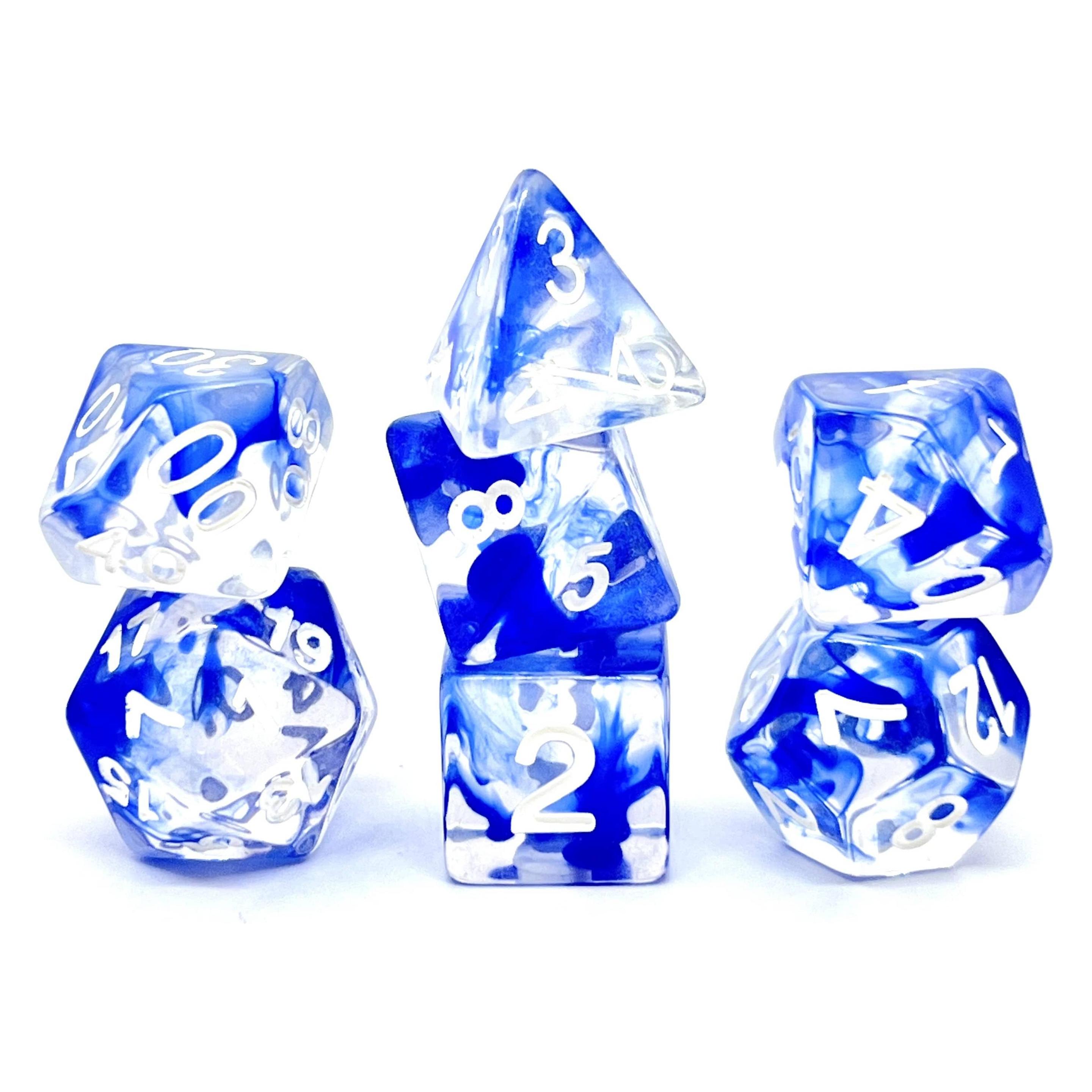 Dice4friends Würfelset Transparent: Nebula Blue (7) (DIC09138)