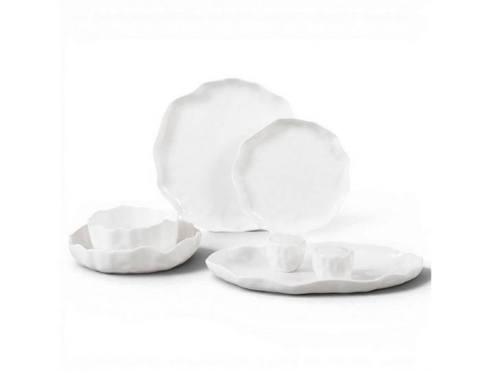 EmirtexHome Geschirr-Set Angles Weiß 27 tlg. Geschirrset für 6 Personen, Porzellan