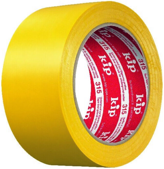 Ruban protecteur en PVC 315 jaune L. 33 m l. 50 mm Rouleau KIP (315-15)