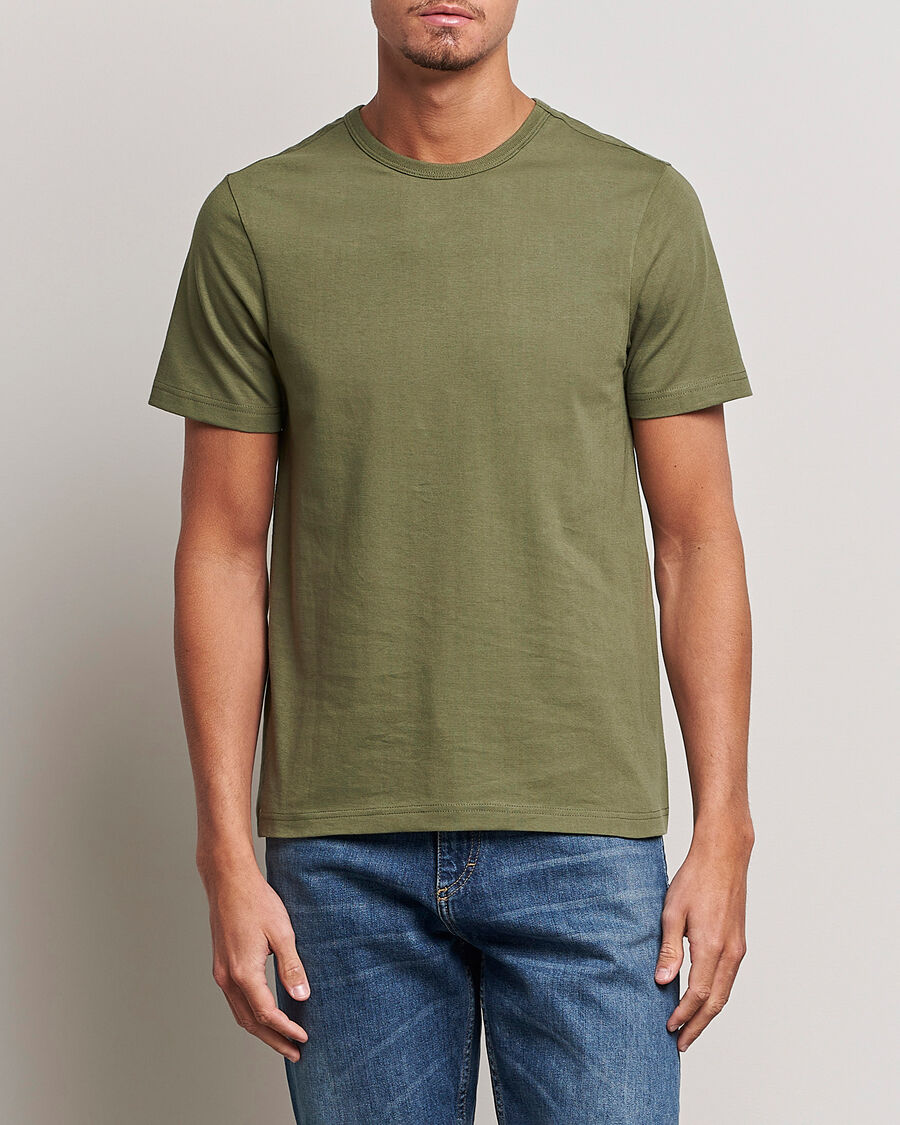 Merz b. Schwanen 1950s Classic Loopwheeled T-shirt Army men XL Grøn
