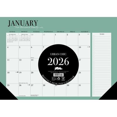 Urban Chic 2026 17 X 12 Small Monthly Deskpad