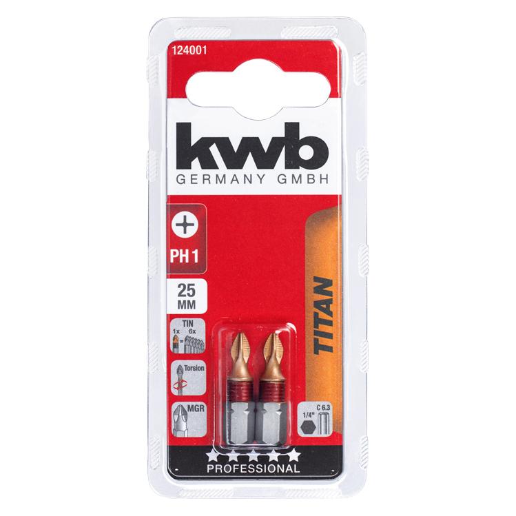 kwb Titan 1/4" PH 1, 2 Stk. (124001)