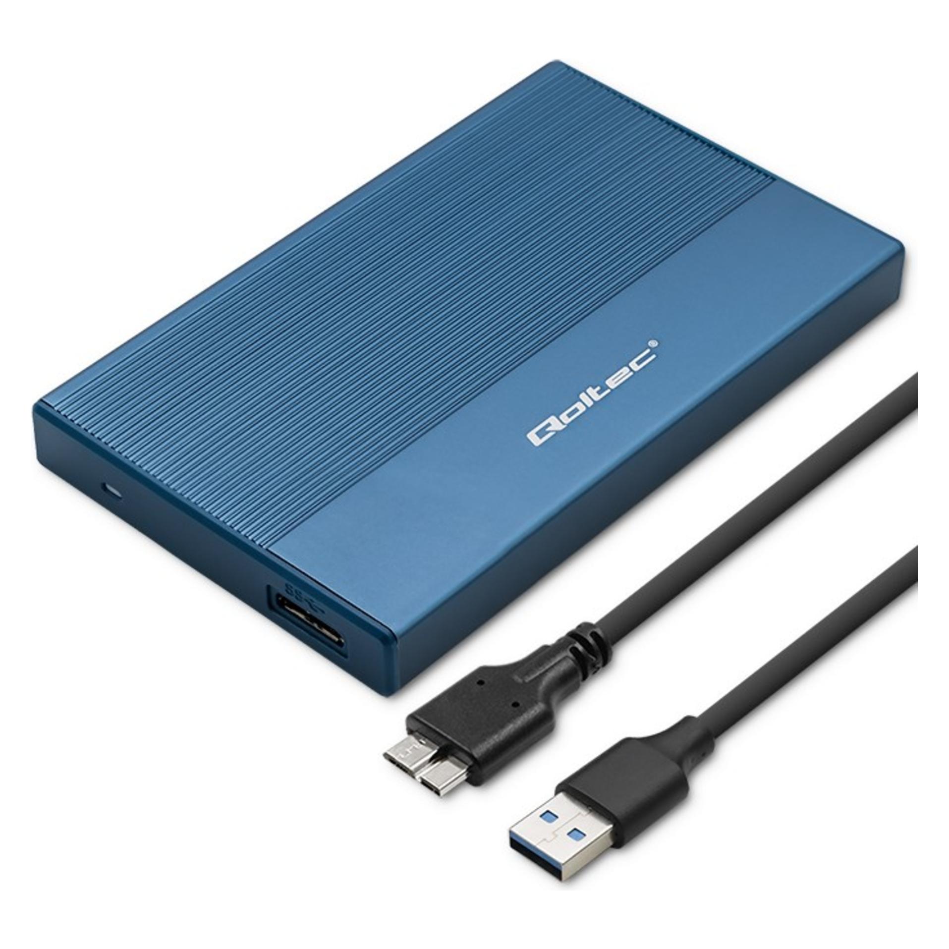 Qoltec Gehäuse für SSD HDD 2.5, SATA, USB 3.0, 2TB (52276)