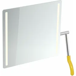 HEWI LED-Kippspiegel, rechteckig, 725x741 mm, Senfgelb