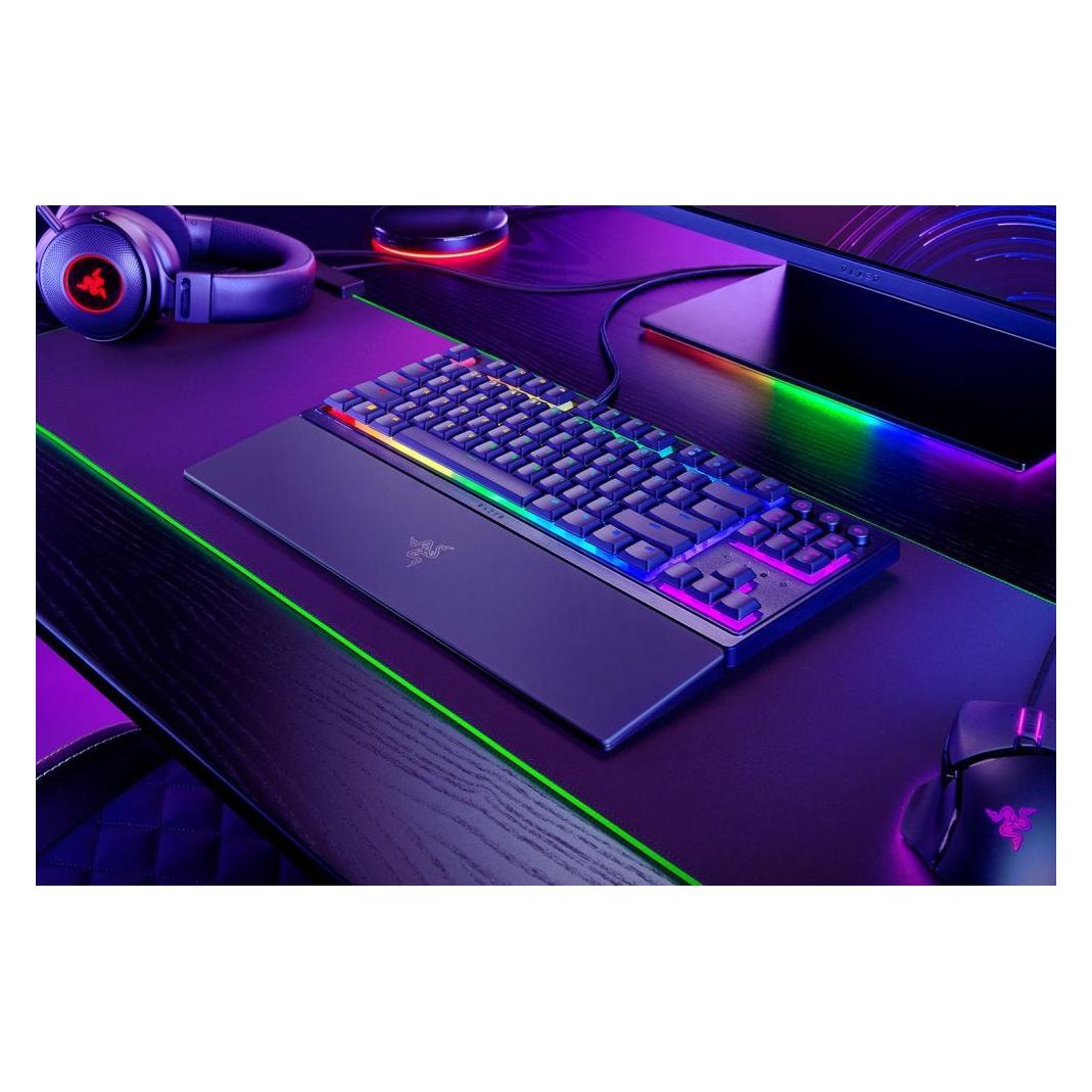 Razer Ornata V3 - kabelgebundene Gaming-Tastatur ohne Ziffernblock, flaches Profil, RGB-LED, USB-QWERTY, (US, Kabelgebunden) (74053105)