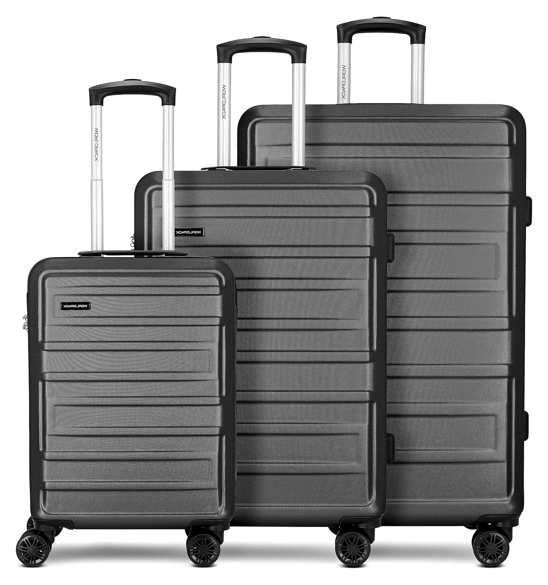 Koffer-Set 3-teilig für Damen und Herren | Reise-Trolleys 50 x 29 x 76 cm aus hochwertigem, stoßfestem ABS Material | Doppelrolle & Teleskopgriff| New York 2.0 Serie