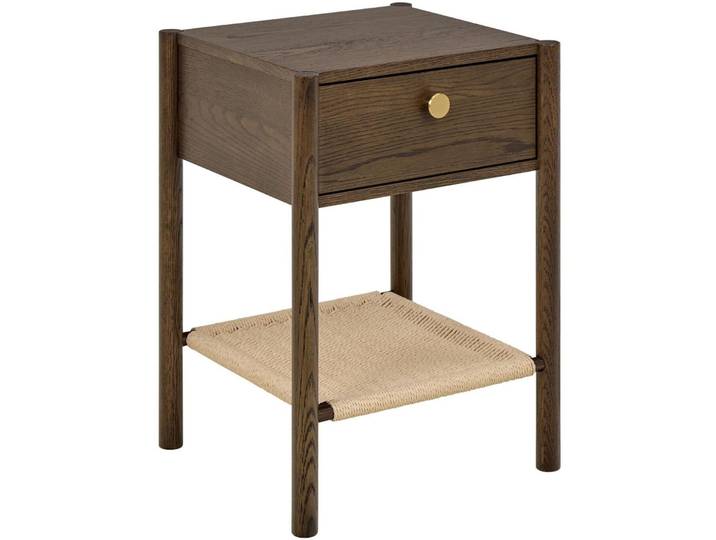 AC Design Furniture Nachttisch AC Design Dunkelbraun Spanplatte B 43.5 H 60 cm - Nachttisch
