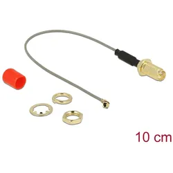 DELOCK Antennenkabel RP-SMA Bu zum Einbau Ferritkern St 10cm