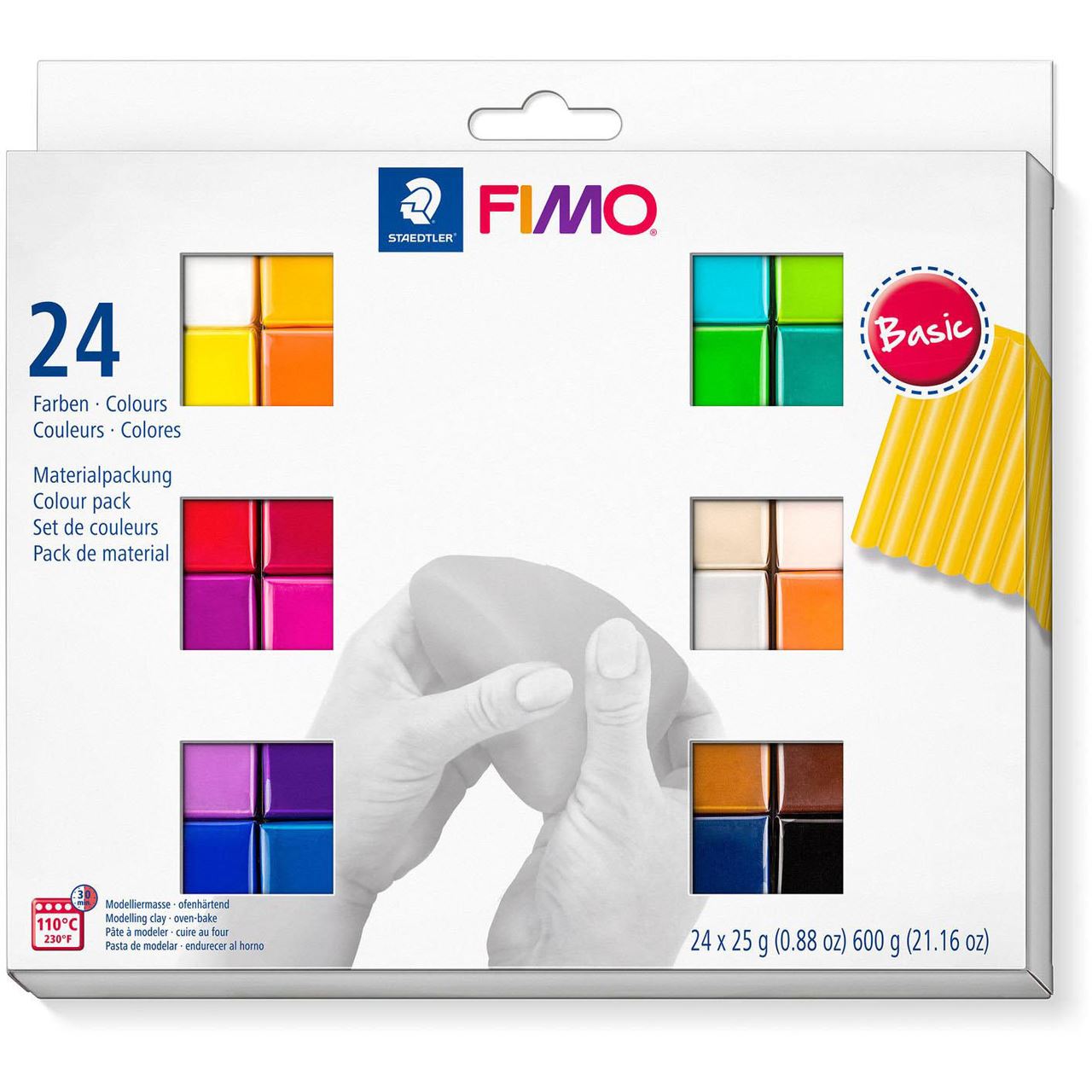 FIMO SOFT Modelliermasse-Set "Basic", 24er Set