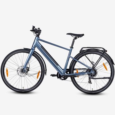 E-Bike SAXONETTE "SAXONETTE E-Bike Cityrad URBANO" Gr. 48, blau (eisblau), Elektrofahrräder, 48cm, 28 Zoll (71,12cm), (mit integr. Akku), Elektrofahrrad für Alltag und Einkauf