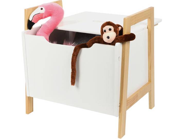 DoaBuy kinder opruimdoos hout 38x49x46 cm wit wit