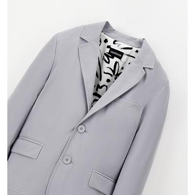 Sakko SARABANDA "BOY JACKET", Jungen, Gr. 128, grau, 100% Polyester, Sakkos Sakko