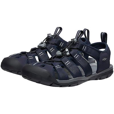 Sandale KEEN "CLEARWATER CNX", Herren, Gr. 42, blau (sky captain, schwarz), Synthetik, Schuhe Sandale, waschbar,schnelltrocknend, Zehenschutz, stoßdämpfend