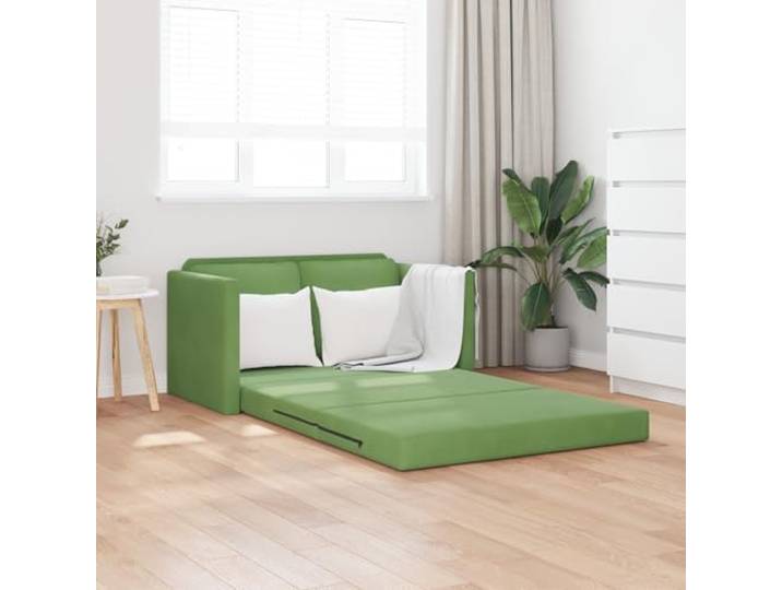 HEFZGDB Zweisitzer Hellgrün Stoff Modern Rechteckig Holzrahmen Stylisches Design Wohnzimmer Sitzgelegenheit Plüschige Kissen Langlebig Kompakt Platzsparend Täglicher Gebrauch