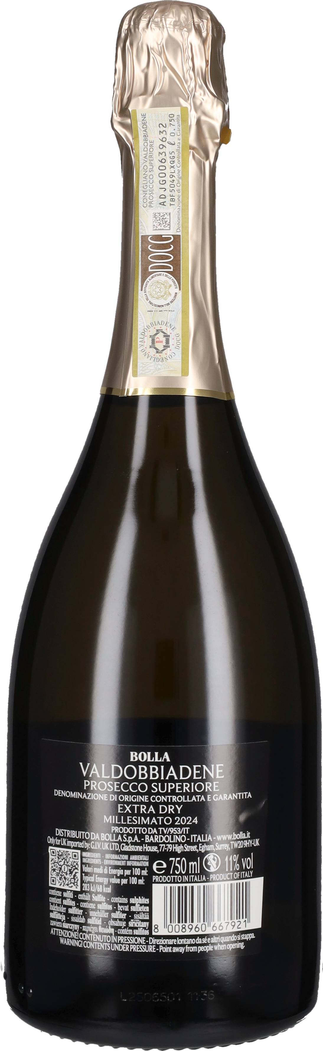 Prosecco di Valdobbiadene Extra Dry Bolla 2025