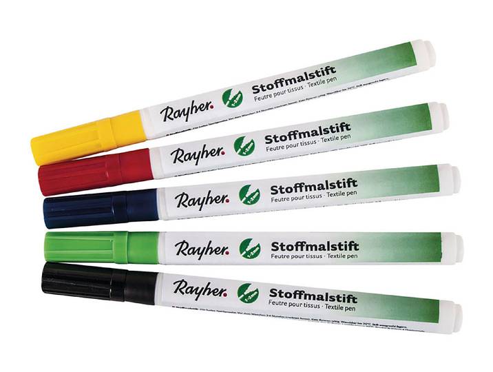 Rayher Stoffmalstifte Feine Spitze 5 Stück
