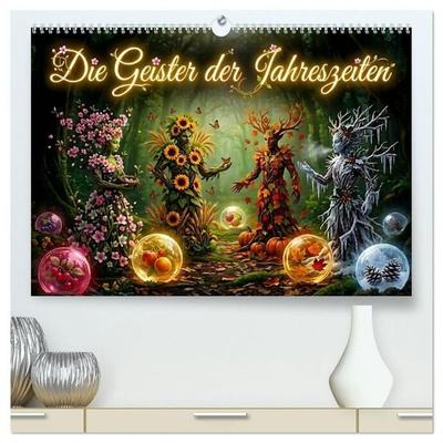 Die Geister der Jahreszeiten (hochwertiger Premium Wandkalender 2027 DIN A2 quer), Kunstdruck in Hochglanz