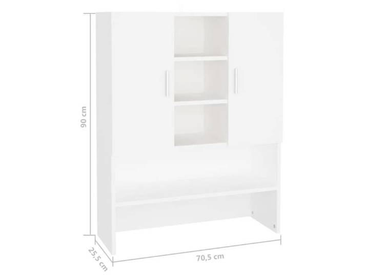 Solde 2026 Organisateur de salle de bain buanderie Blanc - Meuble pour machine à laver Blanc 70 5x25 5x90cm 22 Kg 21381071