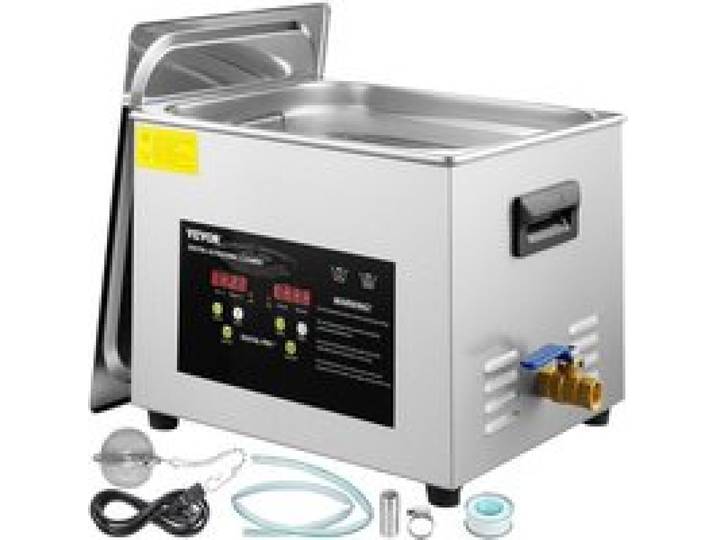 Nettoyeur à Ultrasons Numérique-VEVOR 15 L Chauffage 600 W Ultrasons 360 W Bac Ultrasons avec Chauffage et Minuterie
