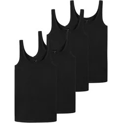 Schiesser Mädchen Unterhemd 95/5 Cotton 4er Pack