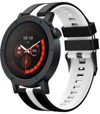 Everyday Crate Nothing CMF Watch 3 Pro Silicone Watch Band Vertical Two Color Sports Strap black White