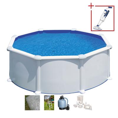 Rundpool GRE "ATLANTIS inkl. Zubehör", weiß, H:132cm Ø:300cm, Schwimmbecken, Rundpool, Höhe: 132 cm, in versch. Größen