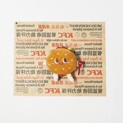 Inspired Living Catnip Plush Food Cat Toy For Chewing, Kicking And Interactive Play hamburger
