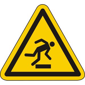 Abtec Hinweisschild ISO 7010 W007, Folie, 10 cm, Warnzeichen, Stolpergefahr