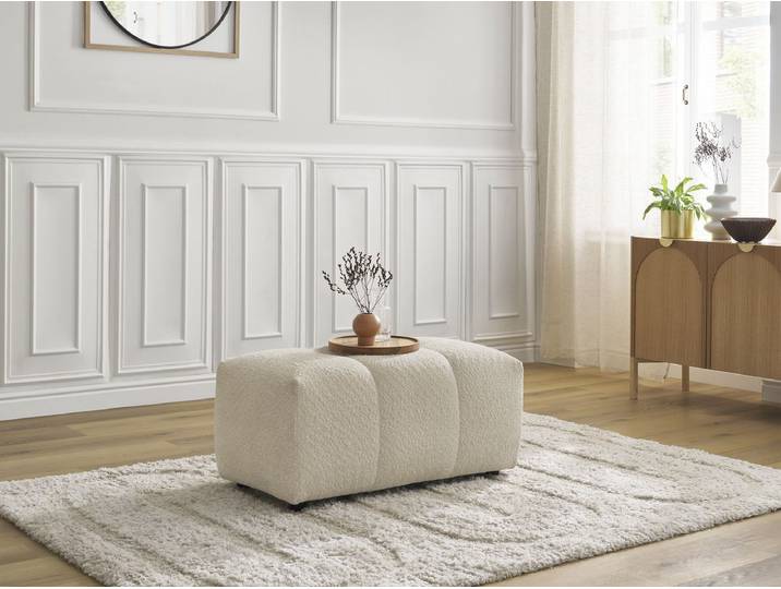 Pouf ROXELANE tissu bouclette